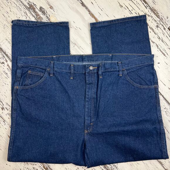 Rustler Classic jeans men’s 48x30 regular fit straight leg NWT dark wash - Picture 4 of 7